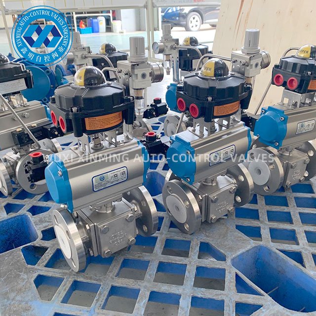 Pneumatic Actuator Flange Tee Ball Valve (2)