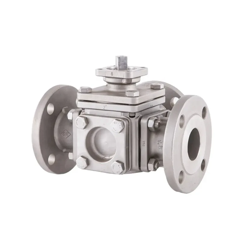 Comhla Liathróid 3 Bhealach Le Actuator Aeroibrithe Casadh 180 Céim