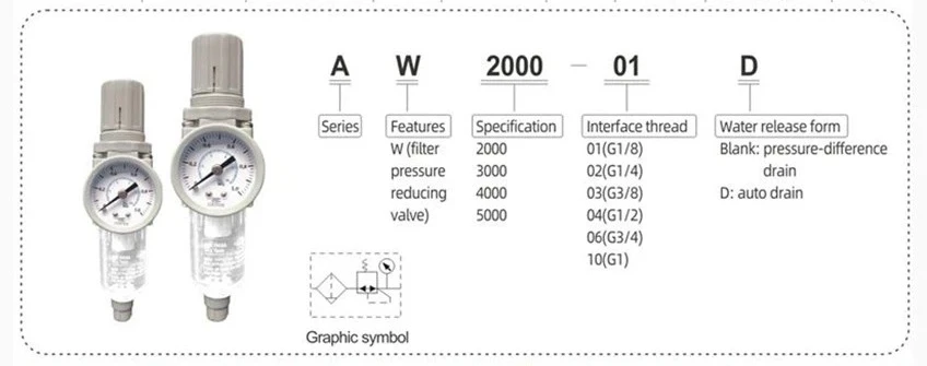 Air Filter Regulator With Pressure Gauge