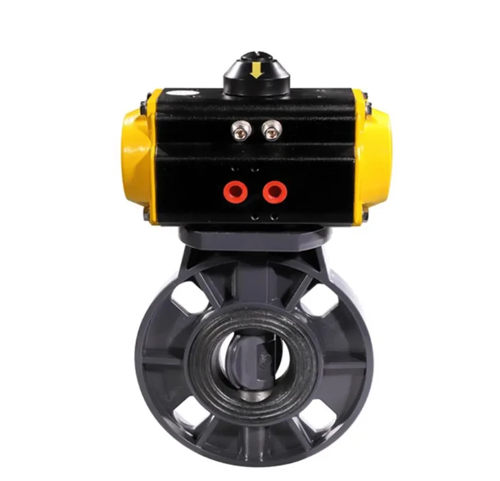Comhla Féileacán Flange PVC Teacht Nua Le Actuator Ae aeroibrithe
