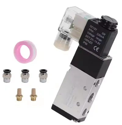 Comhla solenoid neomatach 5 bhealach 2- Rialú Seasamh Aeir 12v 24V